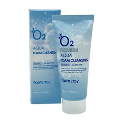 Кислородная увлажняющая пенка для умывания FarmStay O2 Premium Aqua Foam Cleansing