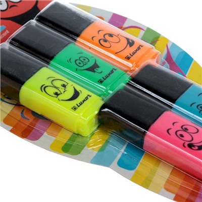 Набор маркеров-текстовыделителей 5 цветов, 1-4.5 мм, Luxor Eyeliter, блистер