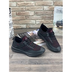 Мужские кроссовки 9183-3 черно-винные