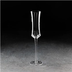 Бокал стеклянный для шампанского «Кира», 180 мл, 7×25,5 см