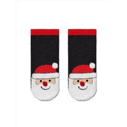 Носки мужские DIWARI Короткие новогодние носки &quot;Санта-Клаус&quot; с пушистой нитью и помпоном