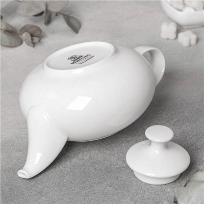 Чайник фарфоровый заварочный Wilmax «Изящество», 1,15 л, цвет белый
