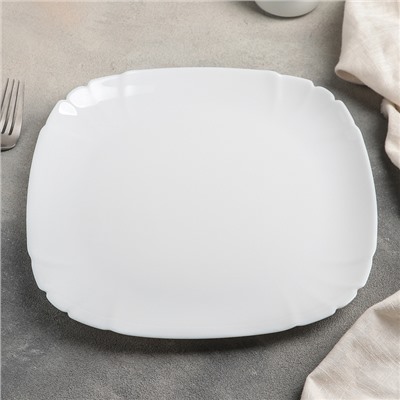 Тарелка обеденная Luminarc Lotusia, d=29 см, стеклокерамика, цвет белый