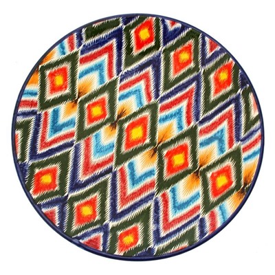 Ляган круглый «Атлас», 41 см, риштанская роспись, микс