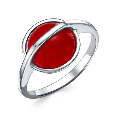 Серебряное кольцо с кораллом - 1366
