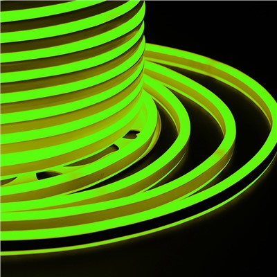 Гибкий неон Rexant 7 × 12 мм, 100 м, SMD2835, 120 LED/м, 220 В, свечение зелёное