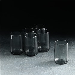 Набор стаканов стеклянных Nova, 135 мл, 6 шт, цвет серый