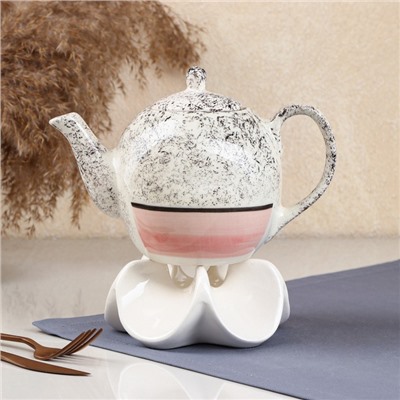 Чайник заварочный "Персия", керамика, розовый, 0.85 л, Иран