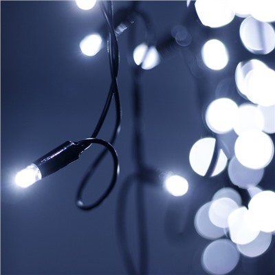 Гирлянда Arlight «Бахрома» 5.6 × 0.9 м, IP65, тёмная каучуковая нить, 240 LED, свечение тёплое белое, 220 В