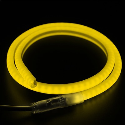 Гибкий неон Rexant 12 × 12 мм, 100 м, SMD2835, 120 LED/м, 220 В, свечение жёлтое