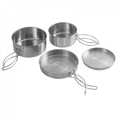 Набор металлической посуды походный 4 предмета Camp-S12 Ecos (1/24)