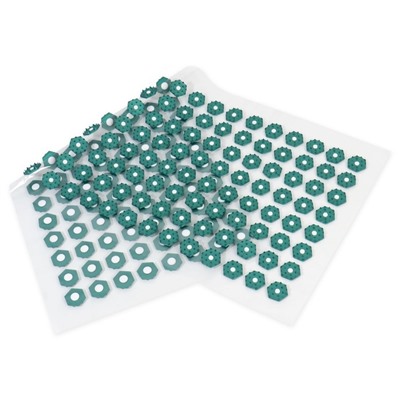 Ипликатор-коврик, основа ПВХ, 160 модулей, 28 × 64 см, цвет прозрачный/зелёный