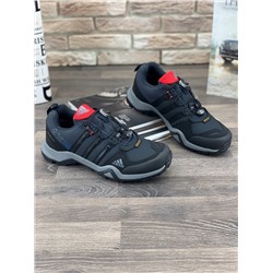 Мужские кроссовки А068-3 черные с темно-синим