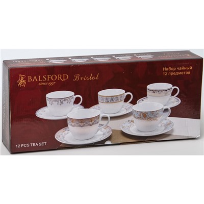 Чайный набор 12 предметов, Balsford «Бристоль бернард», 220 мл