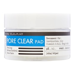 DERMA FACTORY PORE CLEAR PAD Очищающие пэды для лица 140мл