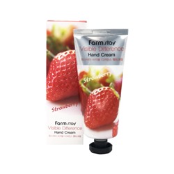 Увлажняющий крем для рук с экстрактом клубники FarmStay Visible Difference Hand Cream Strawberry