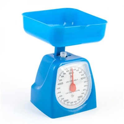 Весы кухонные механические 5 кг 15*14*17,2 см чаша квадратная голубой EN-406МК Energy (1/24)