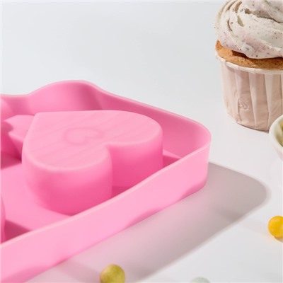 Форма для мороженого «Позитив», 2 ячейки, 19,5×11×2,5 см, с крышкой и палочками, цвет МИКС