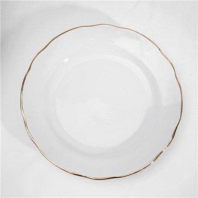Набор тарелок с золотой отводкой, 24 шт