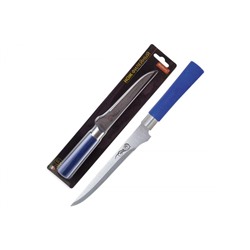 Нож нерж сталь лезвие 12,5 см 1,2 мм филейный пласт ручка MAL-04P-MIX Mallony (1/24)