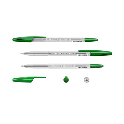 Ручка шариковая Erich Krause R-301 Classic Stick, узел 1.0 мм, чернила зелёные, длина линии письма 2000 метров, штрихкод на ручке