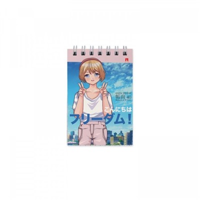 Блокнот А7, 40 листов на гребне Anime Freedom, обложка мелованный картон, МИКС