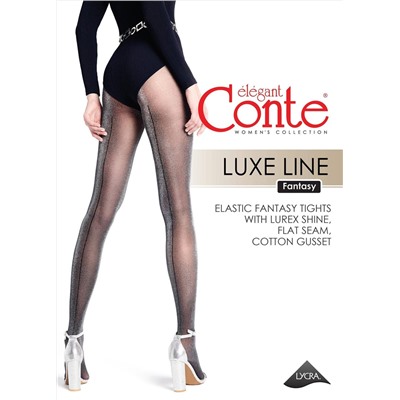 Фантазийные CONTE LUXE LINE Колготки с люрексом и имитацией шва