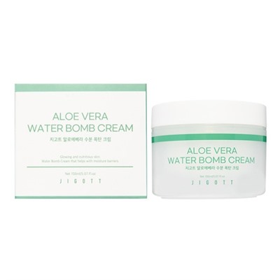 Jigott Aloe Vera Water bomb Cream Крем для лица с экстратком Алоэ Вера  150мл