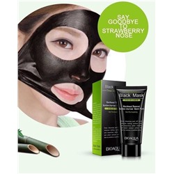Очищающая маска-плёнка BIOAQUA Blackhead Removal Bamboo Charcoal Black Mask