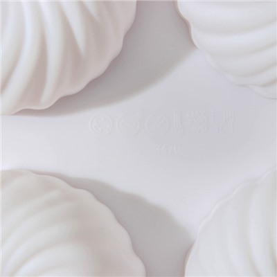 Форма для муссовых десертов и выпечки Доляна «Вихрь», 29,8×17,5×3 см, 6 ячеек, d=7,7 см, силикон, цвет МИКС