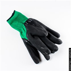 [28784] Перчатки нейлоновые со вспененным покрытием зеленые код.430/ХО/