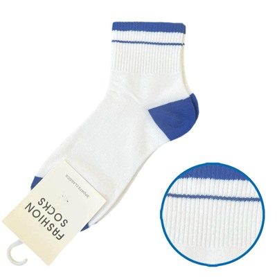 Хлопковые носки FASHION SOCKS (бело-синие)