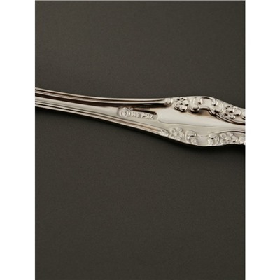 Вилка столовая «Тройка», h=19,5, толщина 2 мм, художественная роспись, цвет серебряный