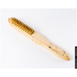[29187] Щетка металлическая 4х рядная деревянная ручка FALCO 656-064