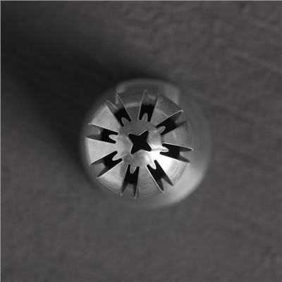 Насадка кондитерская «Сфера.Прорези с каплей и звездой», d=3 см, выход 2,3 см, нержавеющая сталь