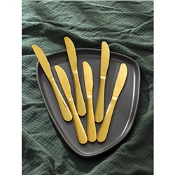 Набор ножей столовых Доляна «Голд», 22 см, 6 шт, цвет золотой