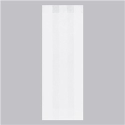 Пакет бумажный фасовочный, белый, V-образное дно, жиростойкая бумага 30 х 10 х 5 см