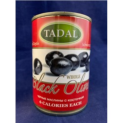 Чёрные маслины с косточкой «Tadal» 300 гр