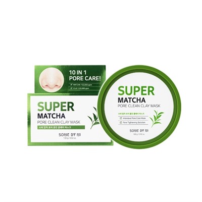 Очищающая глиняная маска для лица с экстрактом чая матч SOME BY MI SUPER MATCHA PORE CLEAN CLAY MASK