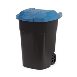 Бак пластиковый для мусора  240 л на колесах черно-синий Альтернатива (1/1)