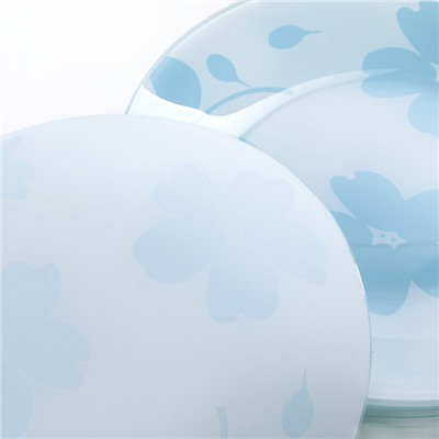 Набор тарелок «Флорин», 7 предметов, цвет бело-голубой
