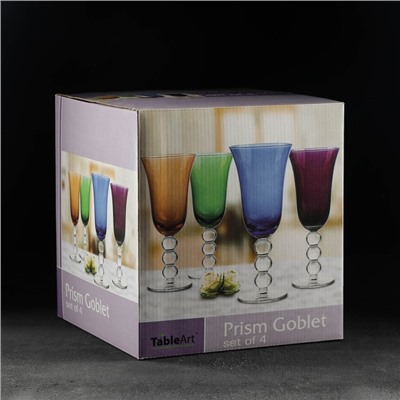 Набор бокалов стеклянных «Карнавал», 400 мл, 9,7×22,3 см, 4 шт, цвет фиолетовый