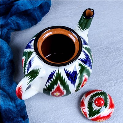 Чайник Риштанская керамика "Атлас", 0,8 л, разноцветный