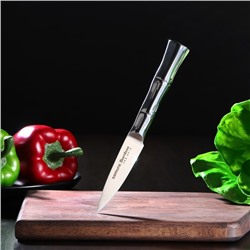 Нож кухонный Samura BAMBOO, для овощей, лезвие 8 см, стальная рукоять