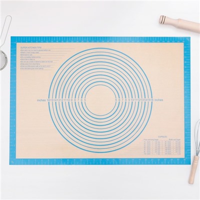 Силиконовый коврик с разлиновкой армированный, 71×50,5 см