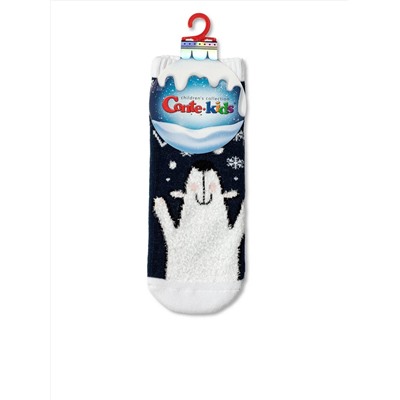 Носки детские CONTE-KIDS Короткие новогодние носки махровой стопой и пушистой нитью «Let it snow»