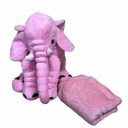 Мягкая игрушка слон + плед , вес 1 126г. размер(см)60x30x50