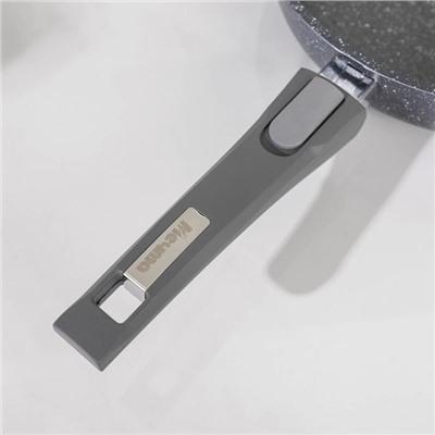 Сковорода «Гранит», d=26 см, съёмная ручка, антипригарное покрытие, цвет серый