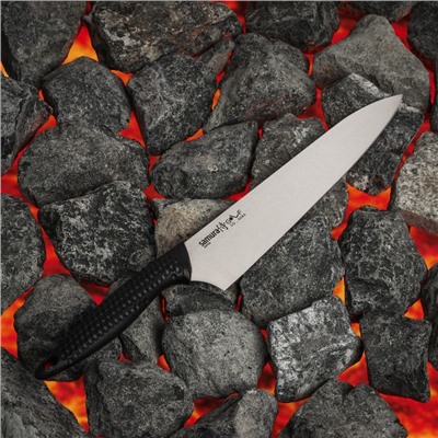 Нож кухонный Samura GOLF, шеф, лезвие 22,1 см, AUS-8
