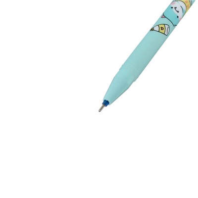 Ручка гелевая СТИРАЕМЫЕ ЧЕРНИЛА, стержень синий 0.38 мм, корпус с рисунком, МИКС